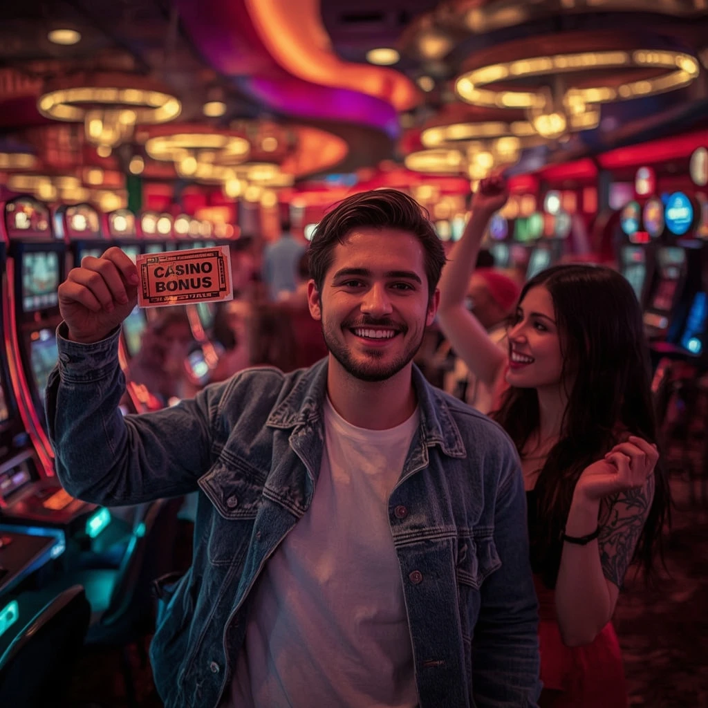 una persona con un bonus del casinò MAGICJACKPOT CASINO